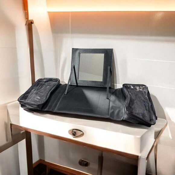 Estee Lauder Travel Vanity Bag and Mirror Pleasures For Men Cologne Sample - Picture 1 of 14